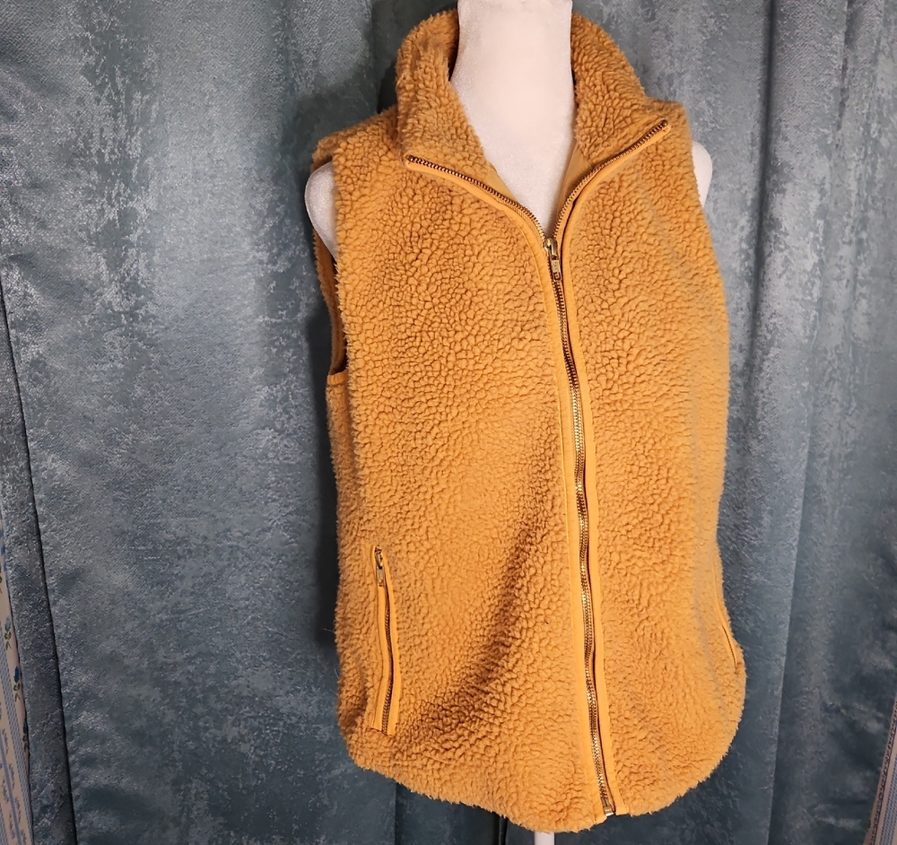 J. Crew Golden Sherpa Vest - Size Medium